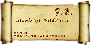Faluvégi Melánia névjegykártya